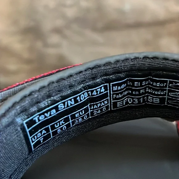 Teva Terra Fi Lite Sandals / Trueno Red / SZ 7 - Picture 4 of 6